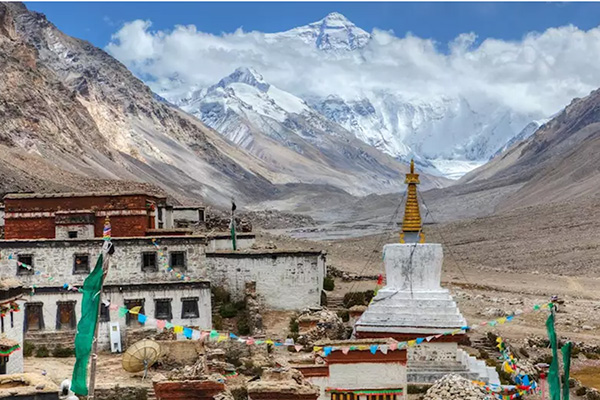 Trek to Everest North Base Camp at 5,200 m -5 hrs walks both ways.